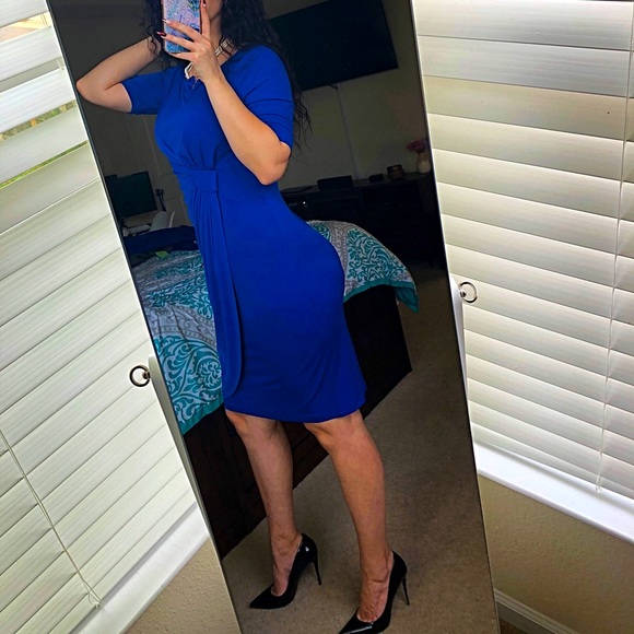 NorthStyle cobalt blue midi dress size 8 - Picture 2 of 10